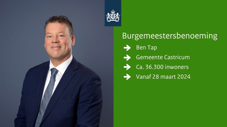 Bericht Nieuwe burgemeester in Castricum  bekijken